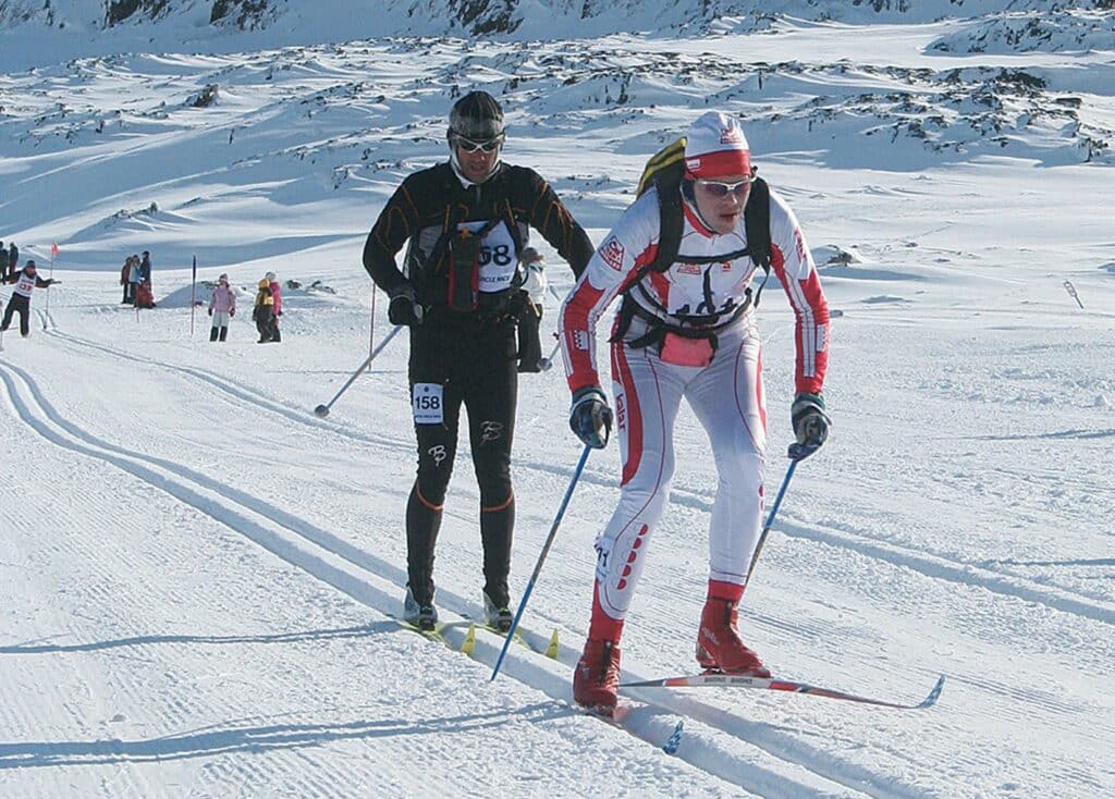 Skiers during Arctic Circle Race