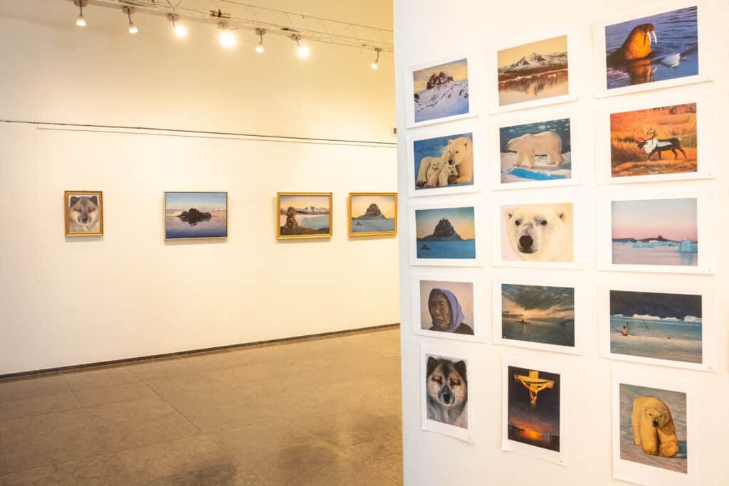 Art exhibition at Katuaq Cultural Center in Nuuk, the capital of Greenland