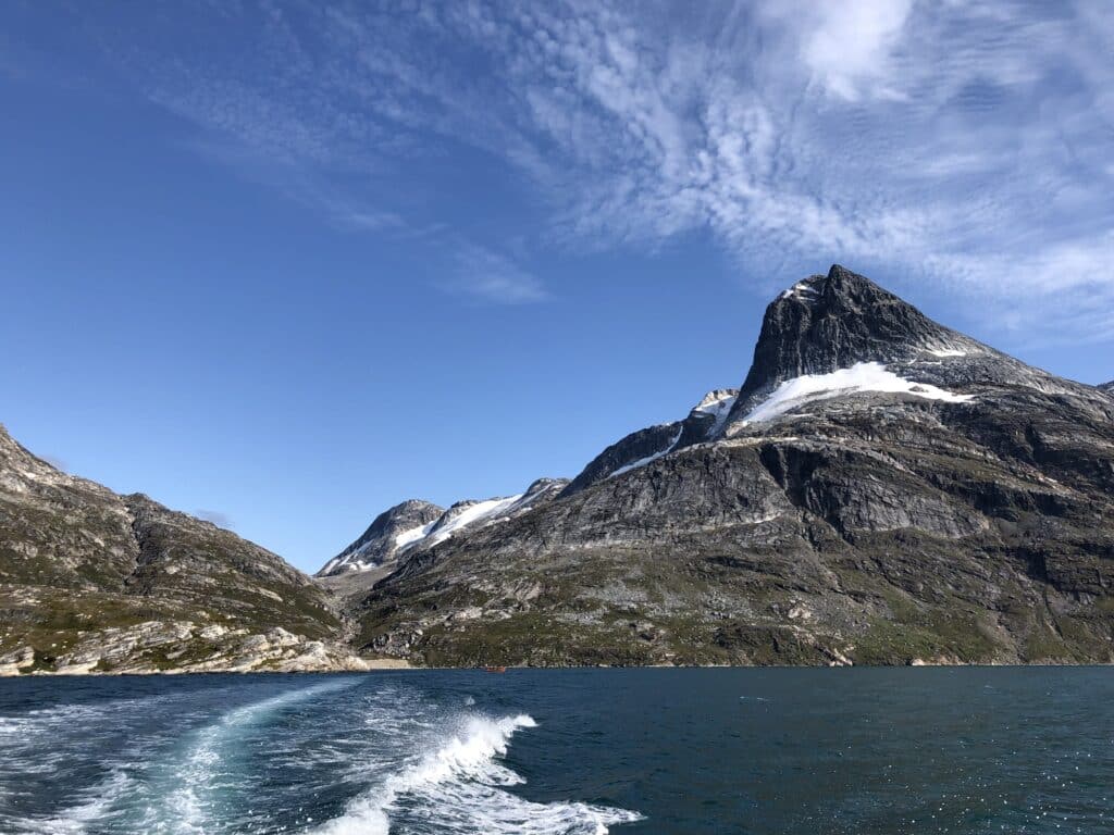 Mountian seen from the water