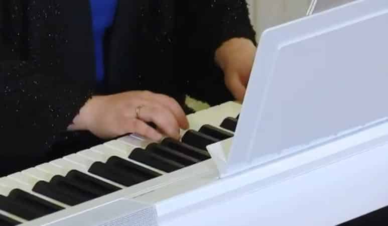 Woman playing the piano