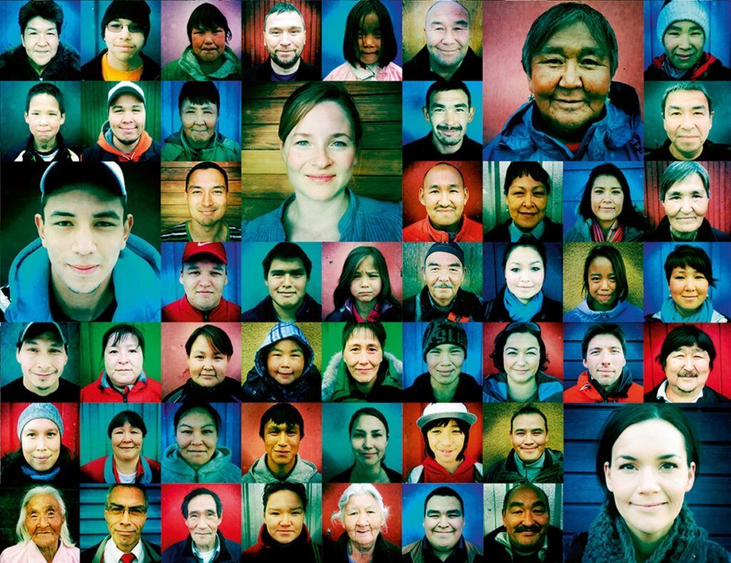 Photo by David Trood picturing faces of Greenland