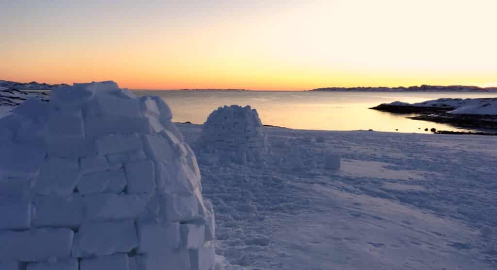 Igloo at the water