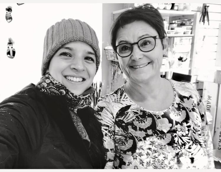 Two women taking a selfie
