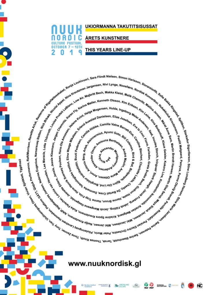 Line-up for Nuuk Nordic Culture Festival 2019