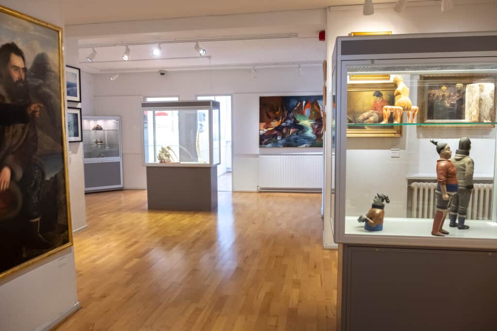 An exhibition inside the Nuuk Art Museum