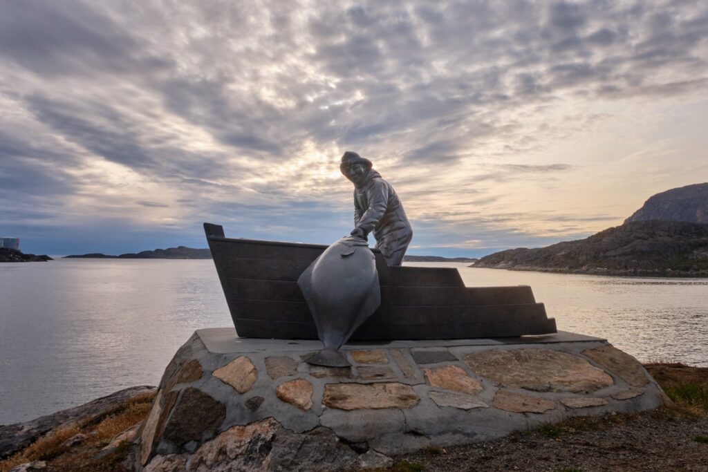 The Fisherman statue in Sisimiut