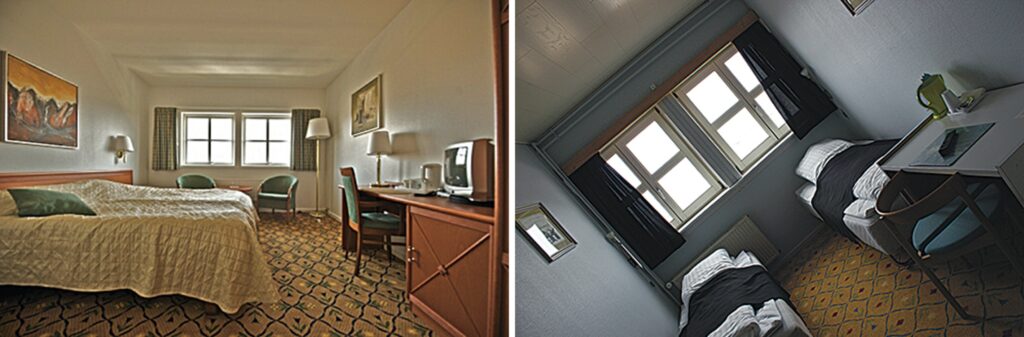 Rooms of hotel in East Greenland