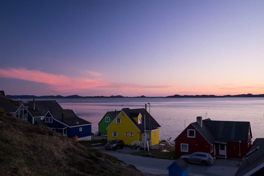 Midnight in Nuuk during the Summer