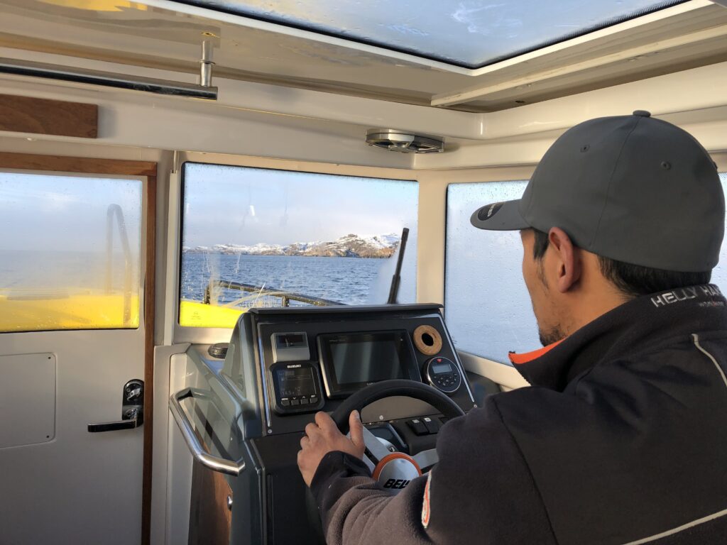 Man sailing a boat