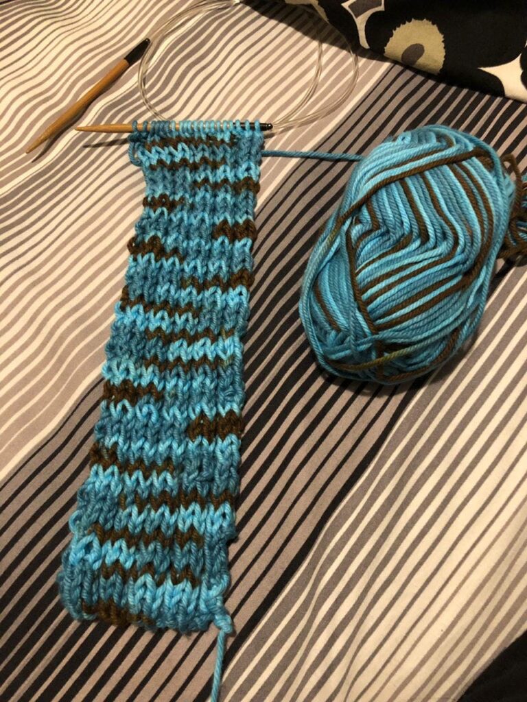 Colorful knitting