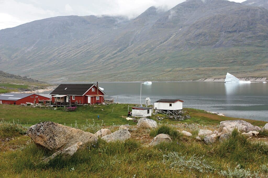 Small red house in the south of Greenland