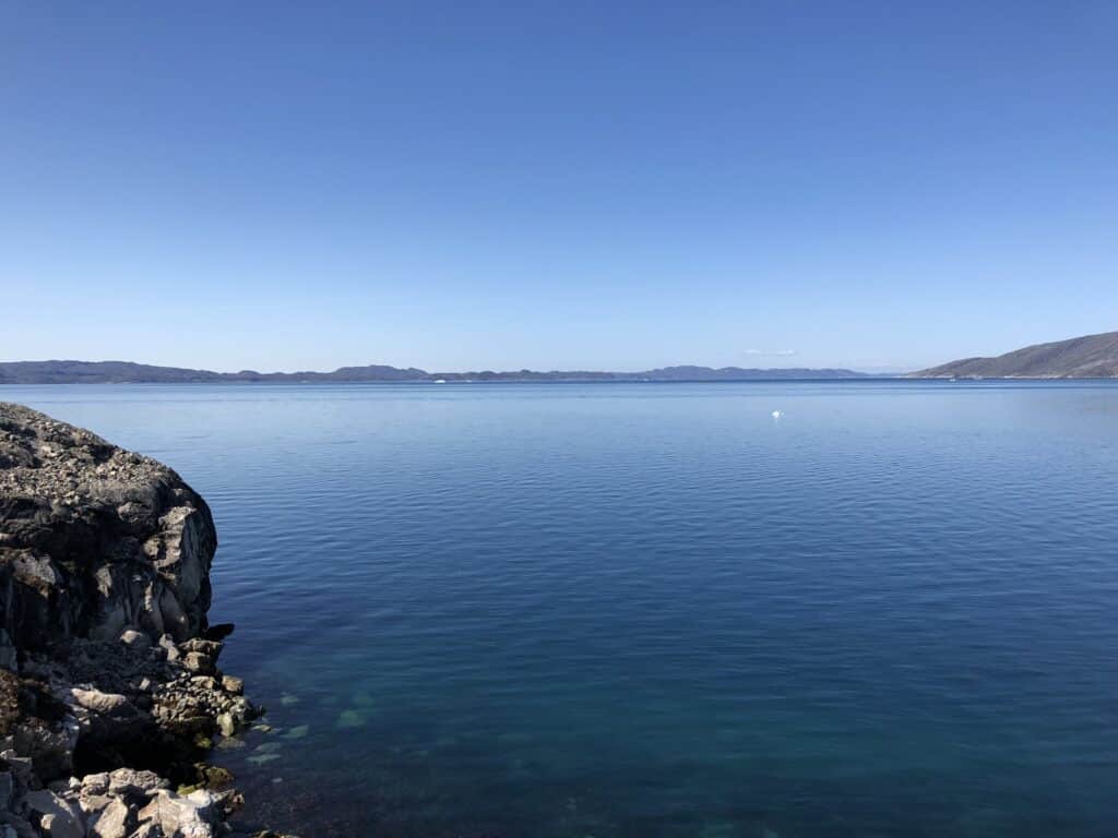 Calm water in the fjord