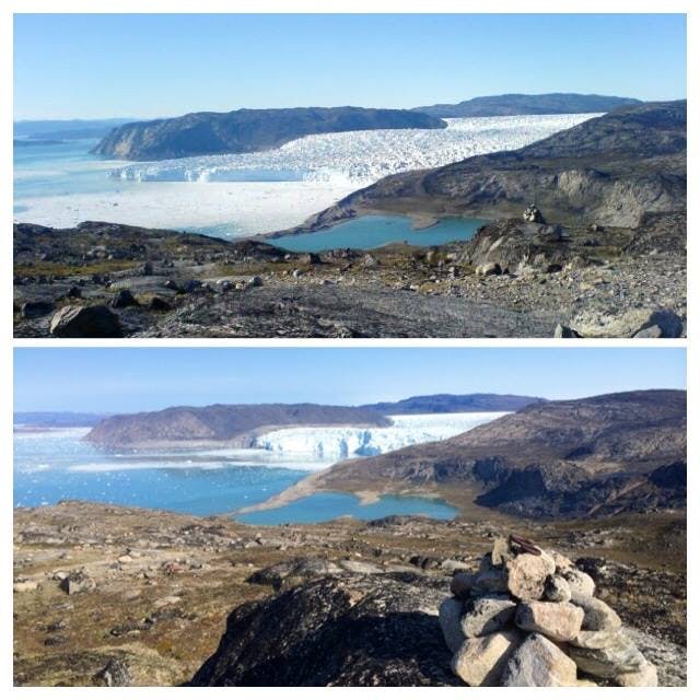 Melting glacier