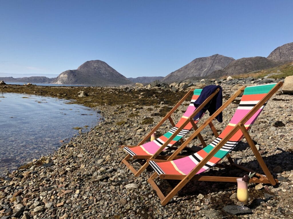Tanning on the coast