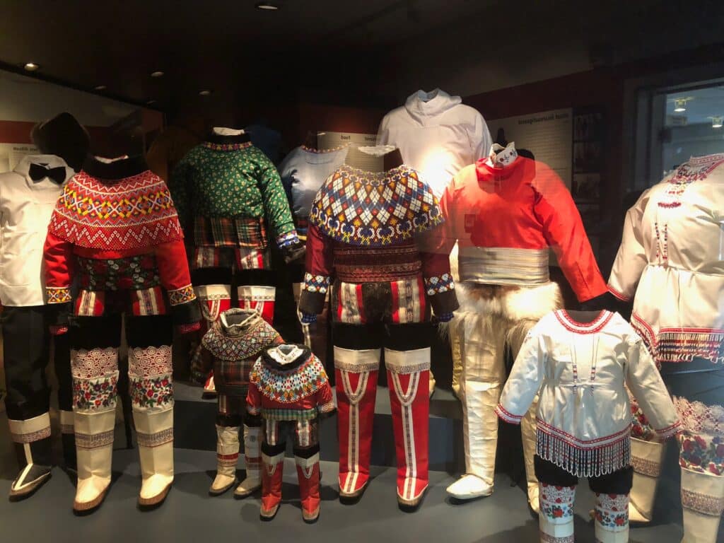 National clothes on display at the National Museum of Greenland
