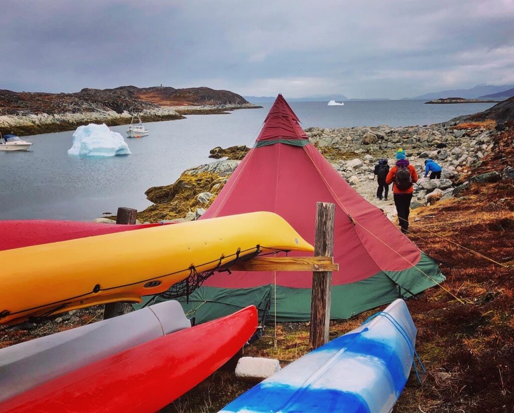 Tent by the fjord