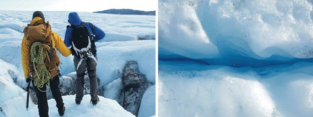 Couple during a polar expedition in Greenland