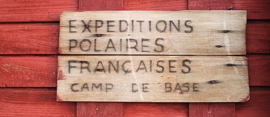 Paul-Émile Victor’s modest wooden cabin was the expedition’s headquarters
