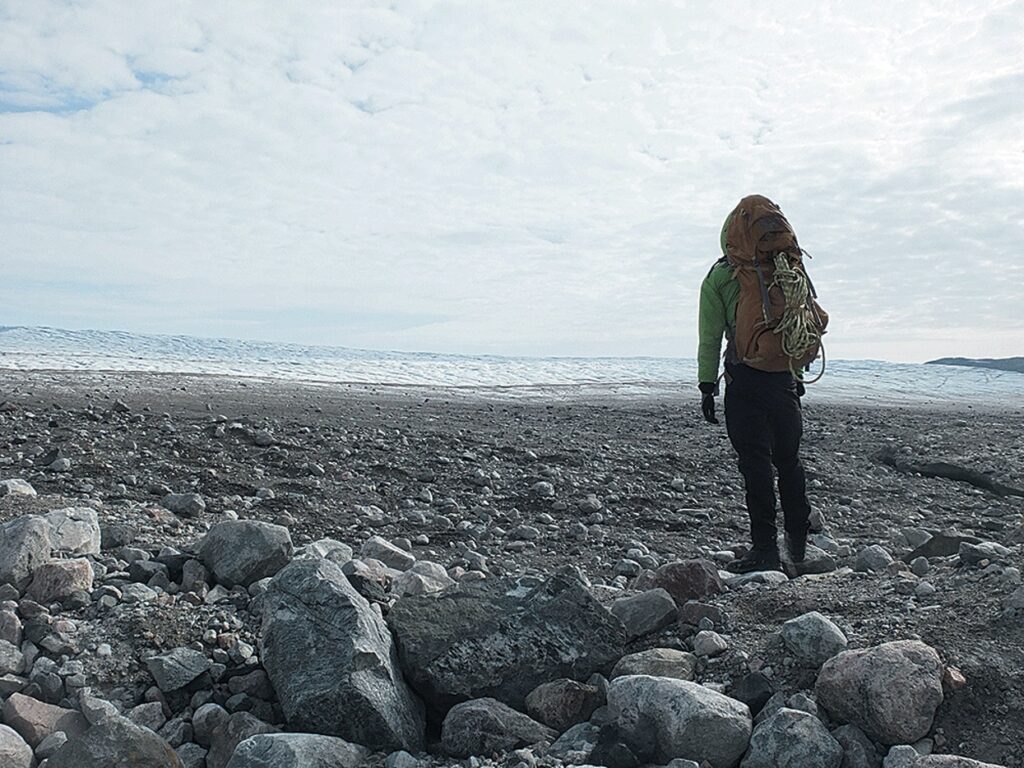 The ice masses have left a stony landscape on the Ice Sheet