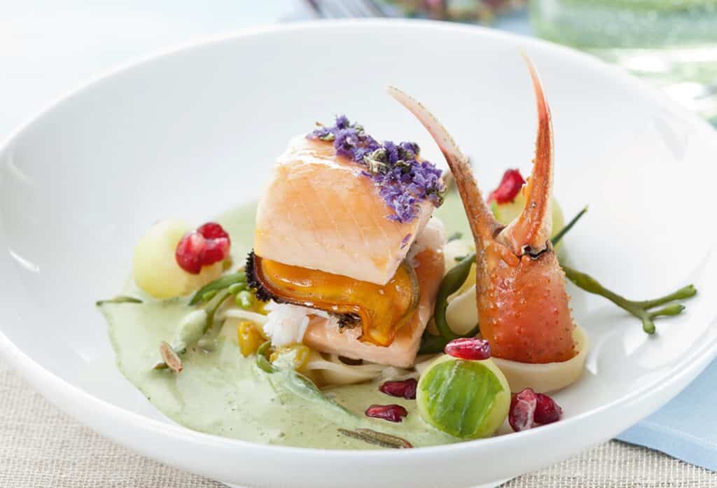 Delicious greenlandic seafood gourmet style