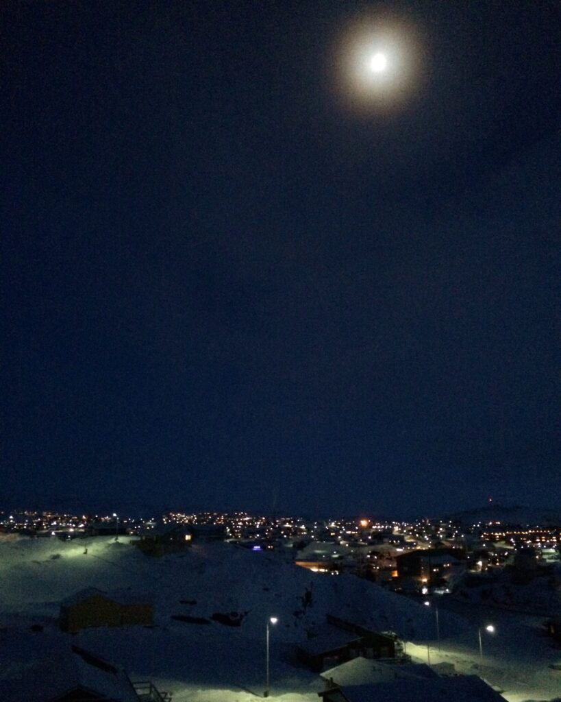 City in the moonlight