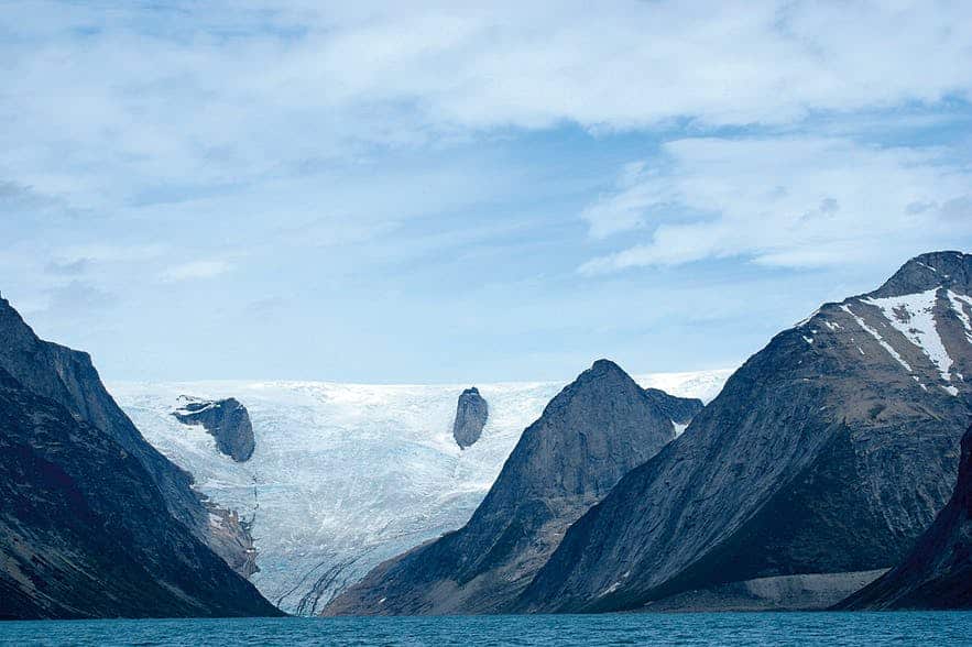 Beautiful glacier seen from a boat