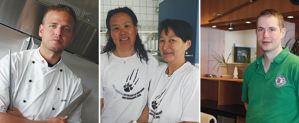 Friendly staff at Hotel Kulusuk
