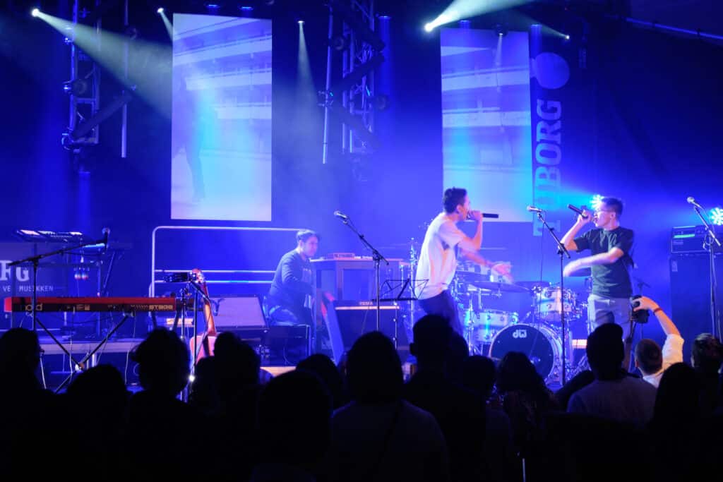 Tarrak and KimoJax performing Tupilak at the 2019 Akisuanerit Festival in Nuuk, Greenland