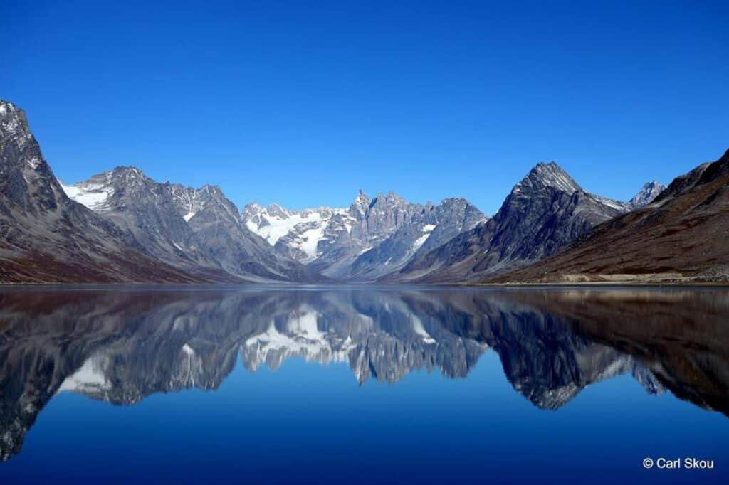 Amazing fjord in Tasiilaq in West Greenland