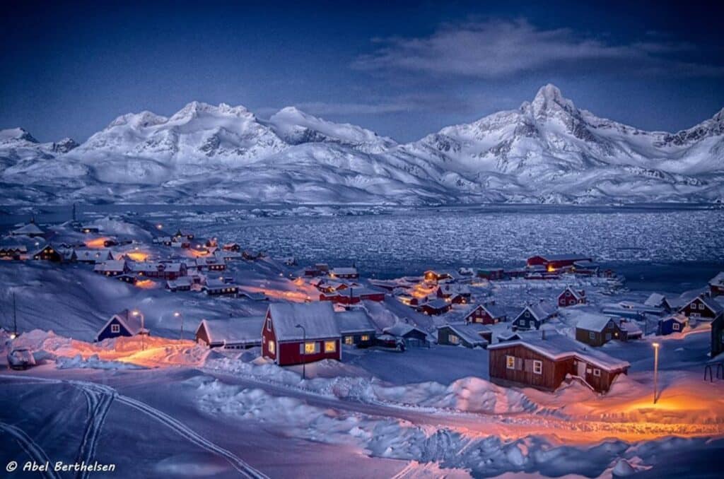 Tasiilaq covered in snow