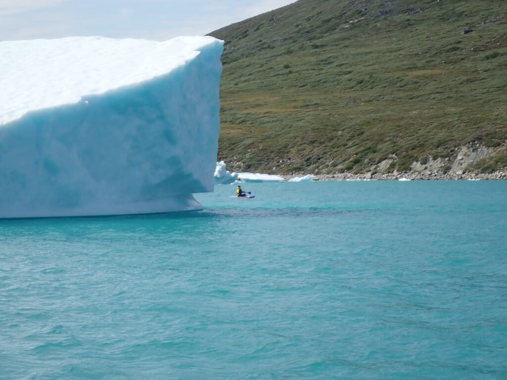 Paddleboarding on the icefjord