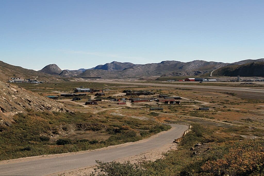 View of Kangerlussuaq airport from afar