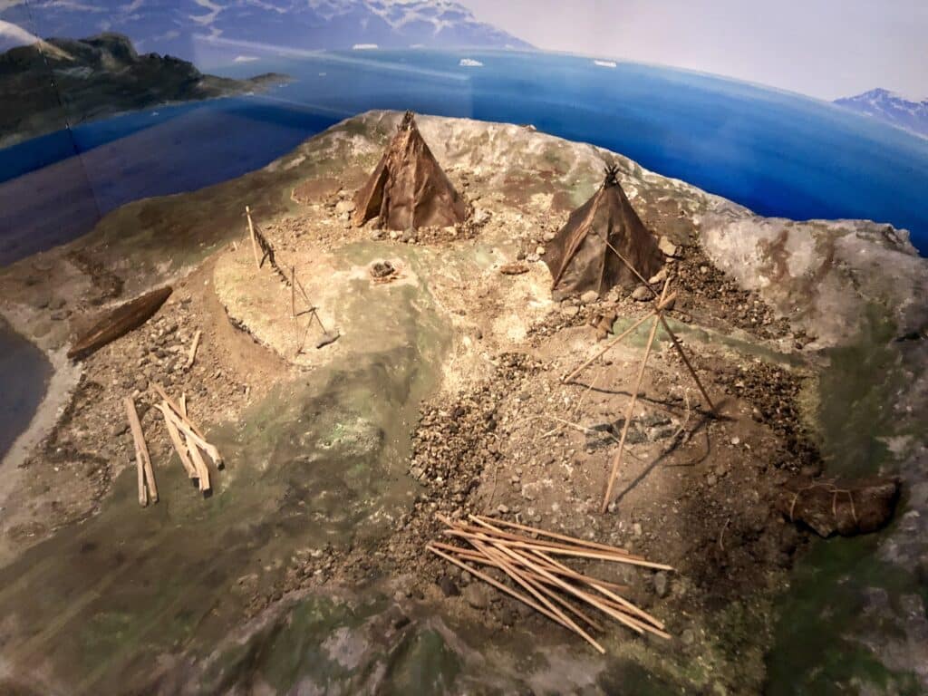 Old settlement with tents