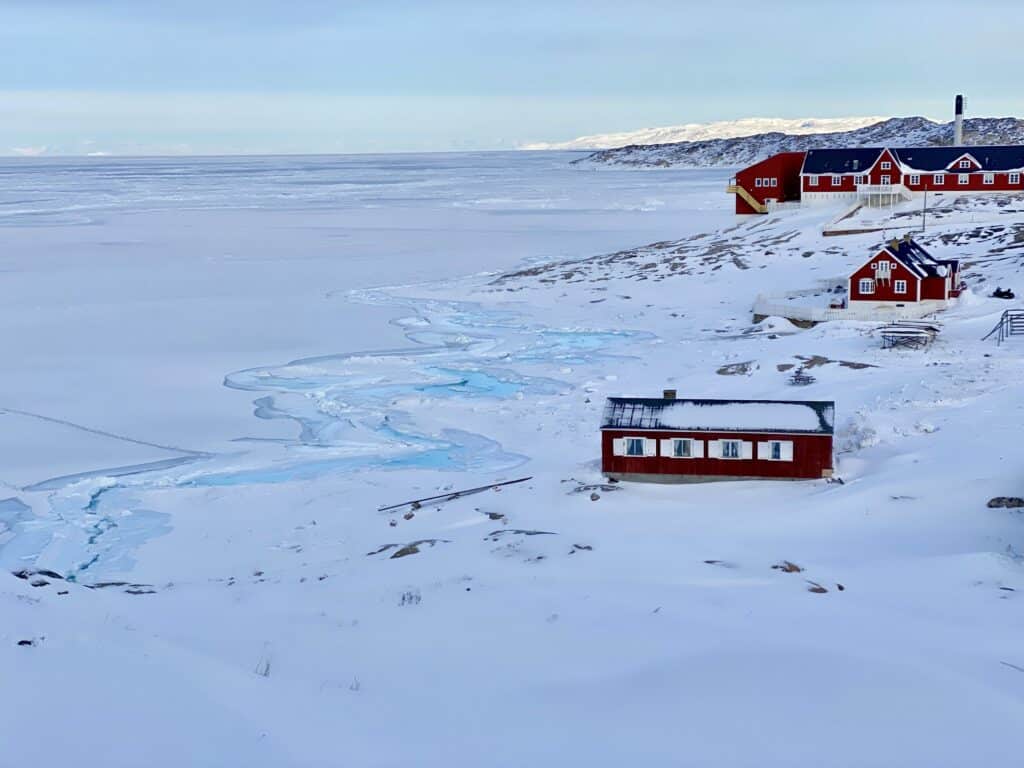 Frozen Nuuk fjord