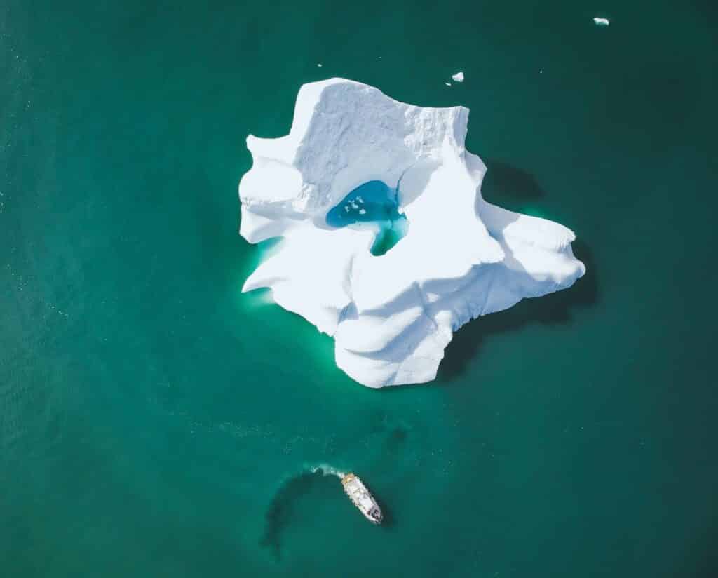 Iceberg seen from above