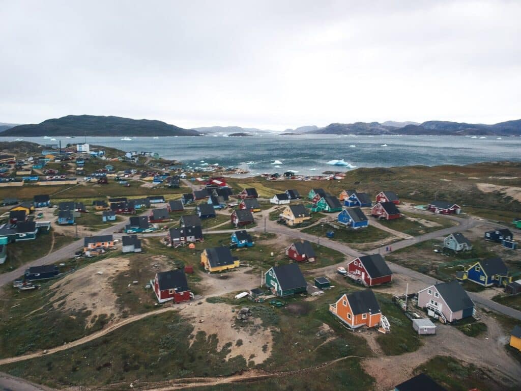 Small houses seen from above