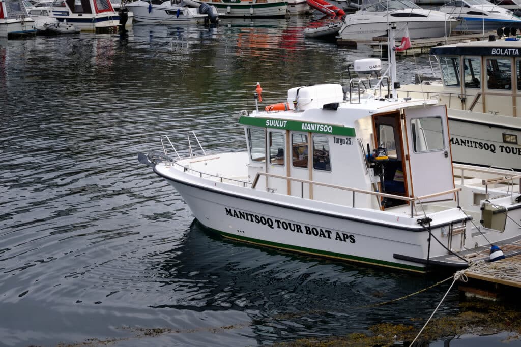 Maniitsoq Tour Boat in the harbour