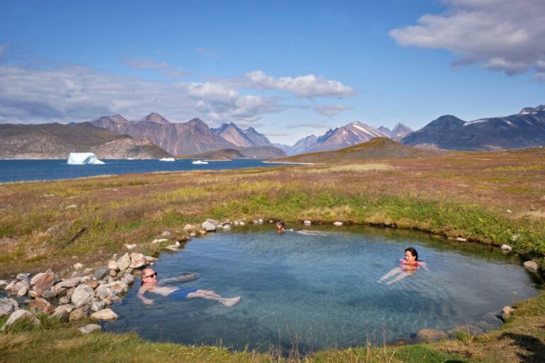 Soaking in the Uunartoq Hot Spring near Qaqortoq