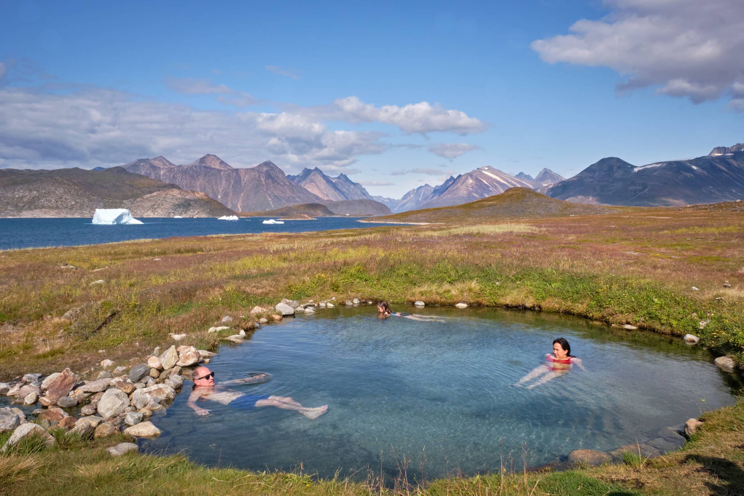 Soaking in the Uunartoq Hot Spring near Qaqortoq