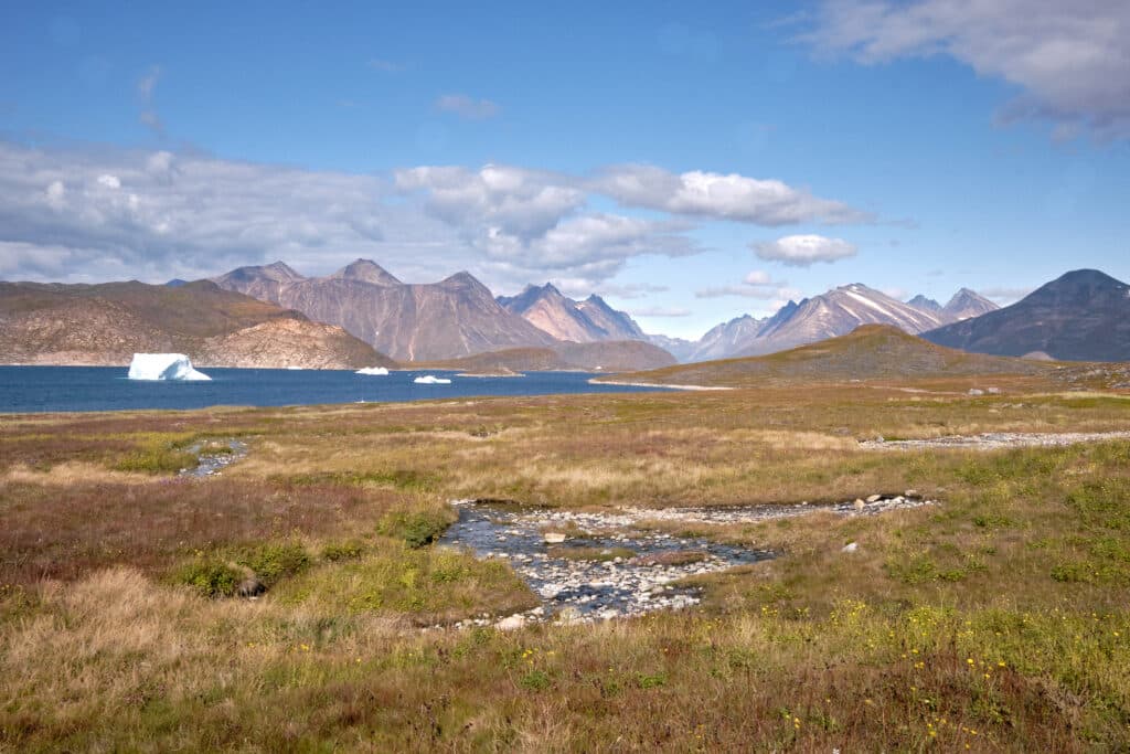 Warm stream near Uunartoq Hot Spring near Qaqortoq