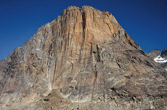 Sheer rock face in Greenland