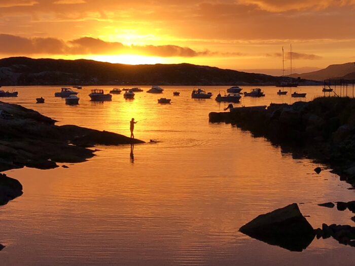 Solnedgang i Qeqertarsuaq, start september