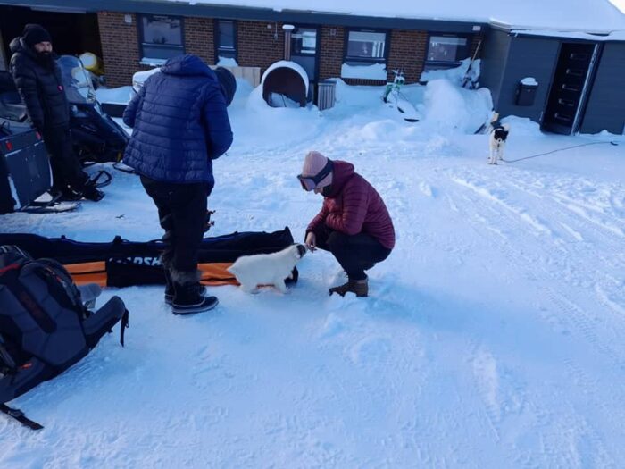 Getting ready for departure at Malene and Steen's house. Photo: Mika Lyberth.