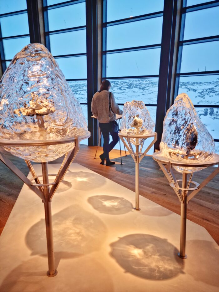 Iceberg display modules at Ilulissat Icefjord Centre - Greenland