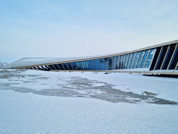 View of the twisted outside of the Ilulissat Icefjord Centre - Greenland
