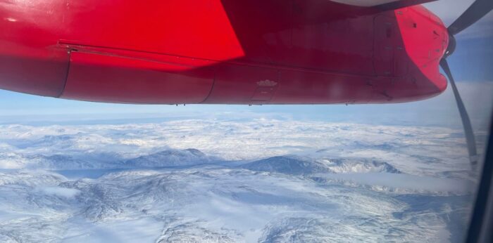 The view from the flight