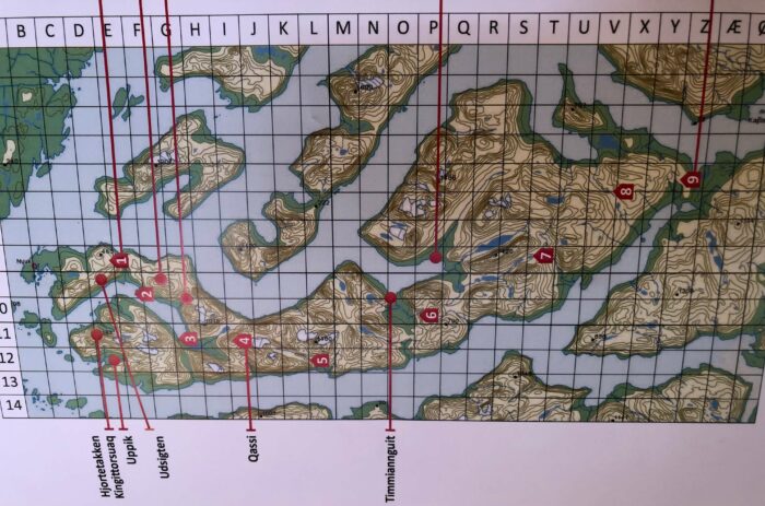 shelter map from nuuk to kapisillit