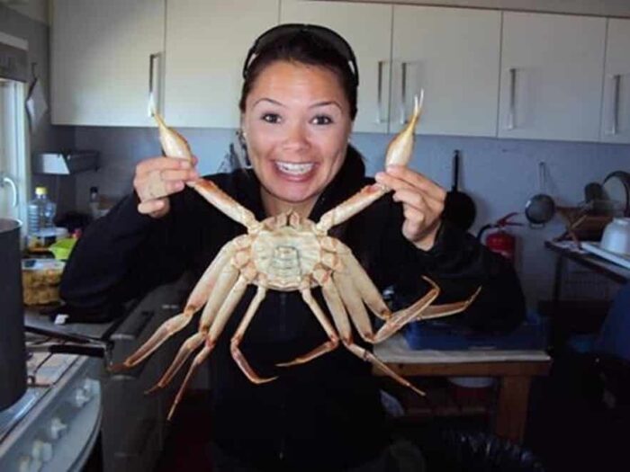 a big crab which as greenlandic food