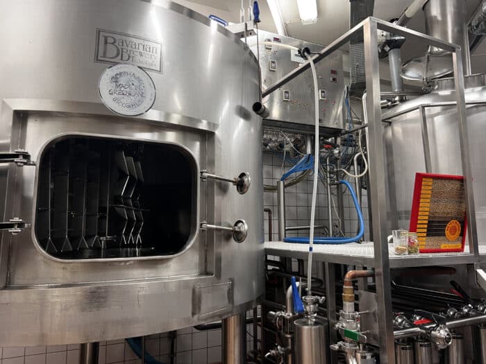 Inside the brewery