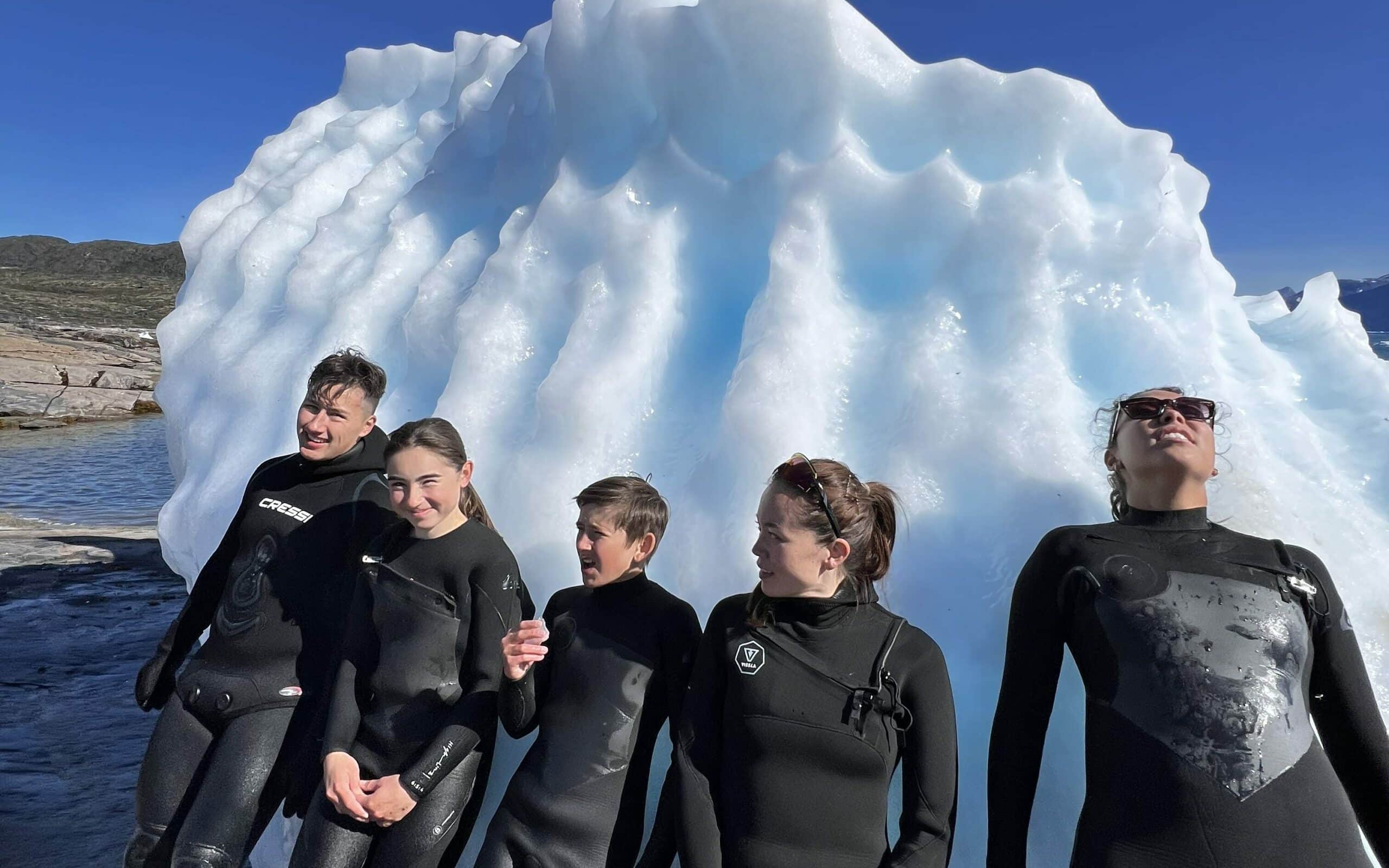 Taking a little break at the cold iceberg.